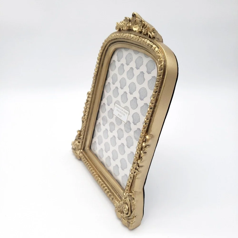 Vtg Style 5x7 Gold Baroque Ornate Picture Frame French Rococo Hollywood Regency